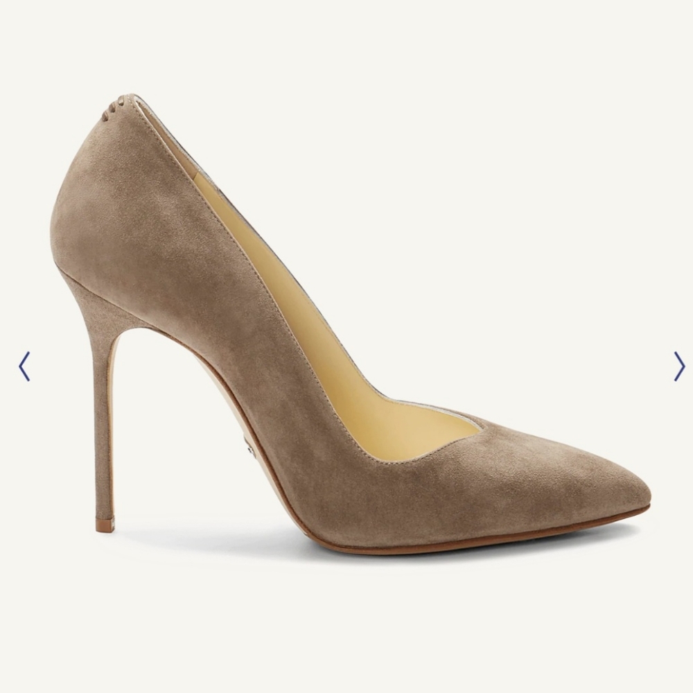 Sarah Flint Size 9 Taupe Suede Perfect Pointed Toe Stiletto Pump